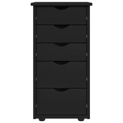 Cabinet Black 34 x 39 x 61.5 cm Solid Pine Wood
