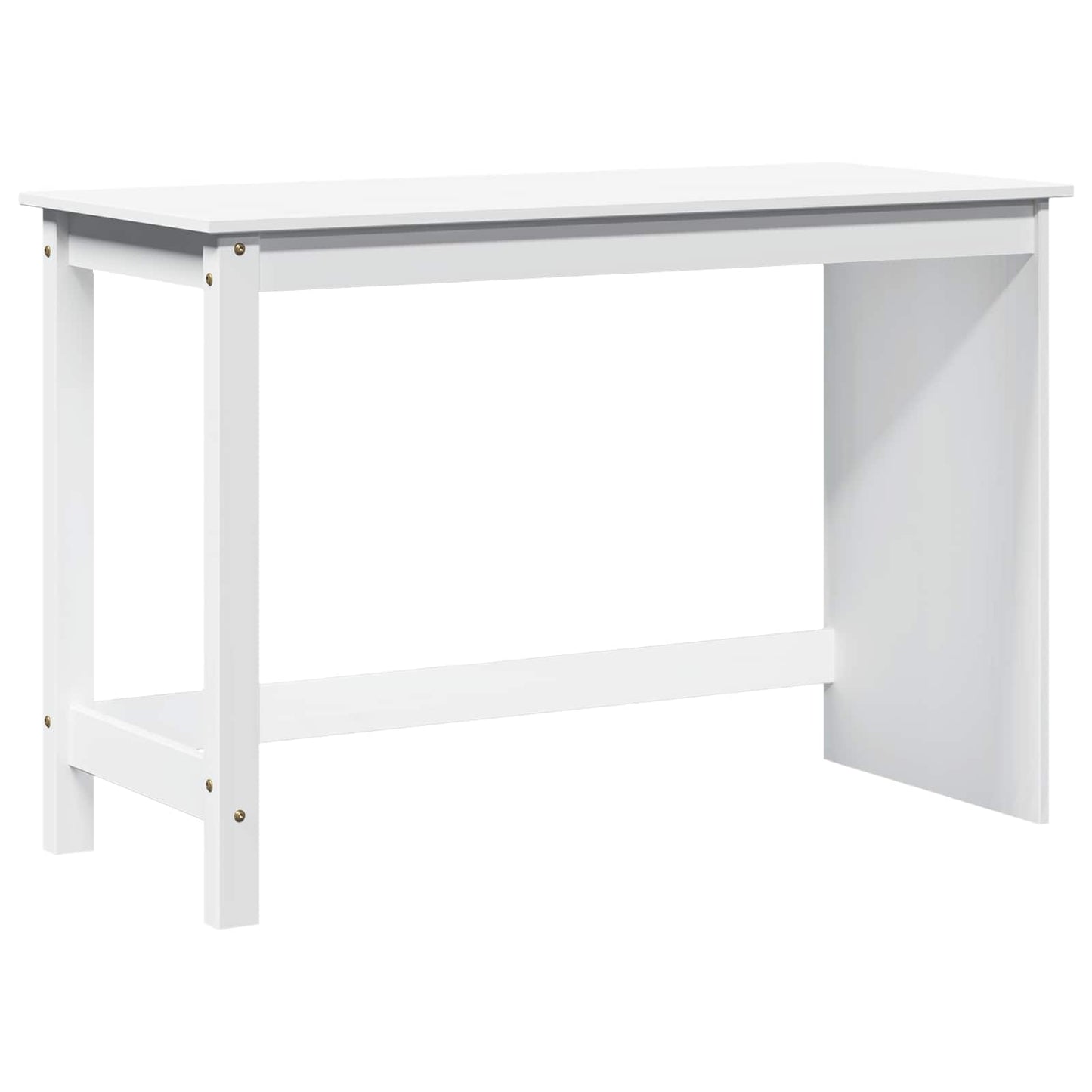 Desk White 112 x 50 x 75 cm Solid Pine Wood
