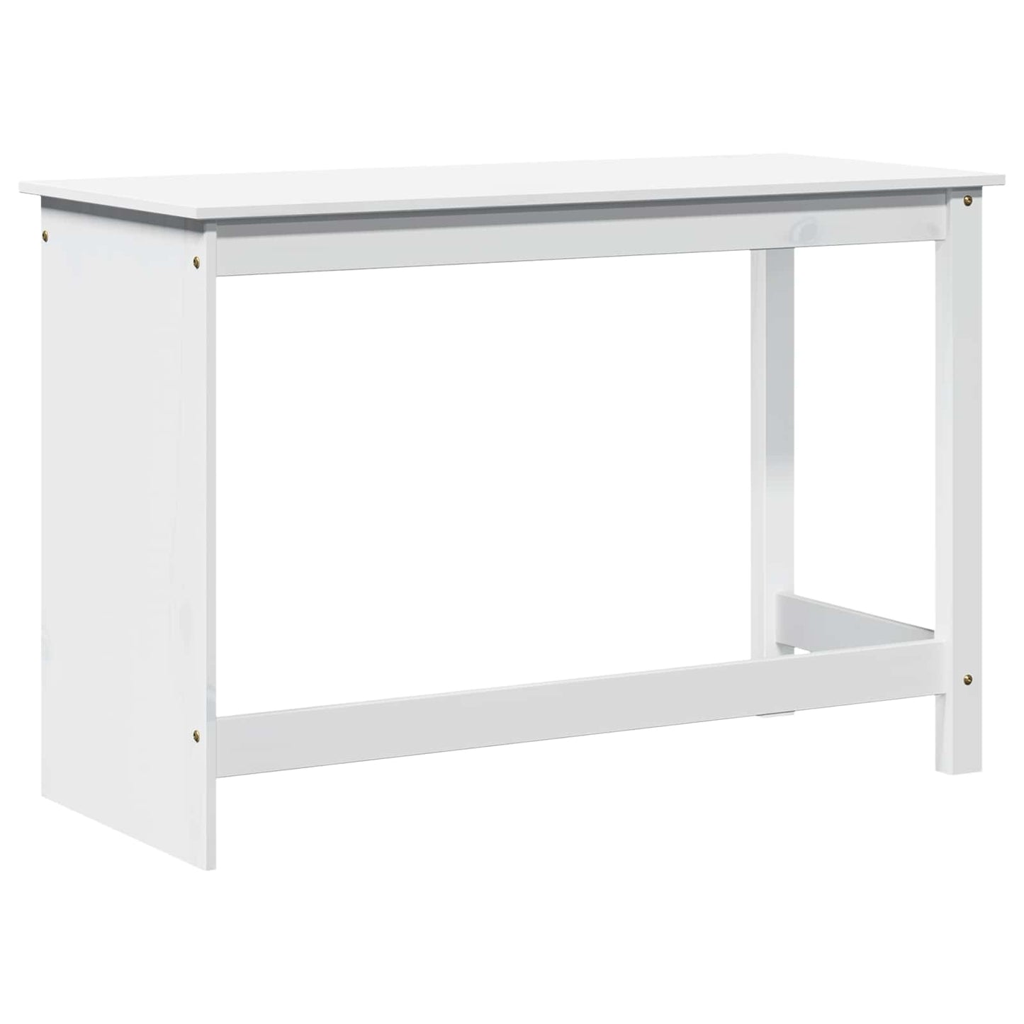 Desk White 112 x 50 x 75 cm Solid Pine Wood