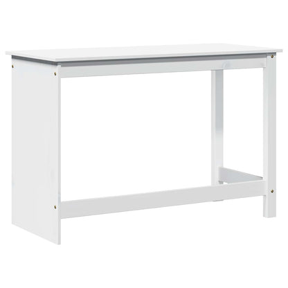 Desk White 112 x 50 x 75 cm Solid Pine Wood