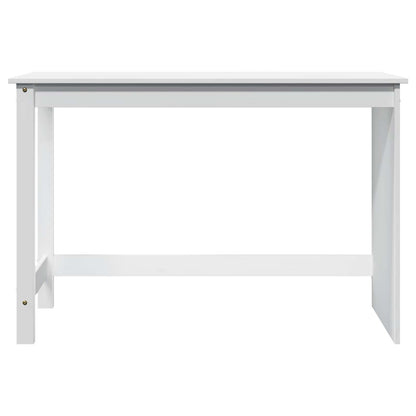 Desk White 112 x 50 x 75 cm Solid Pine Wood
