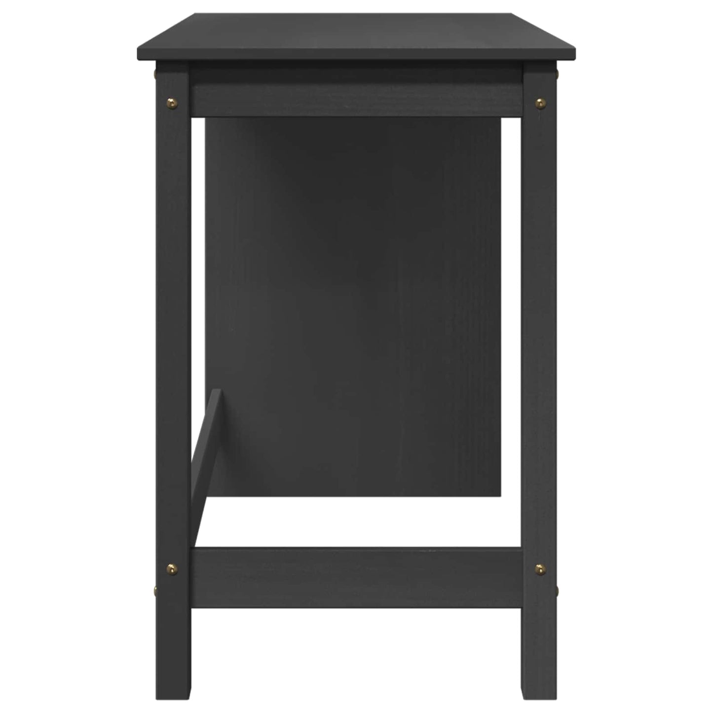 Desk Grey 112 x 50 x 75 cm Solid Pine Wood