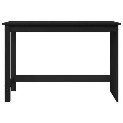 Desk Black 112 x 50 x 75 cm Solid Pine Wood
