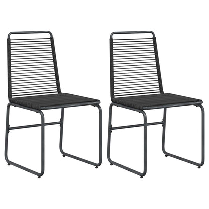 Garden Chairs 2 pcs Black 48 x 55 x 89.5 cm Rattan