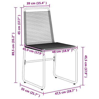 Garden Chairs 2 pcs Black 48 x 55 x 89.5 cm Rattan