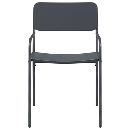 Garden Chairs 2 pcs Anthracite 51 x 55 x 81 cm Steel