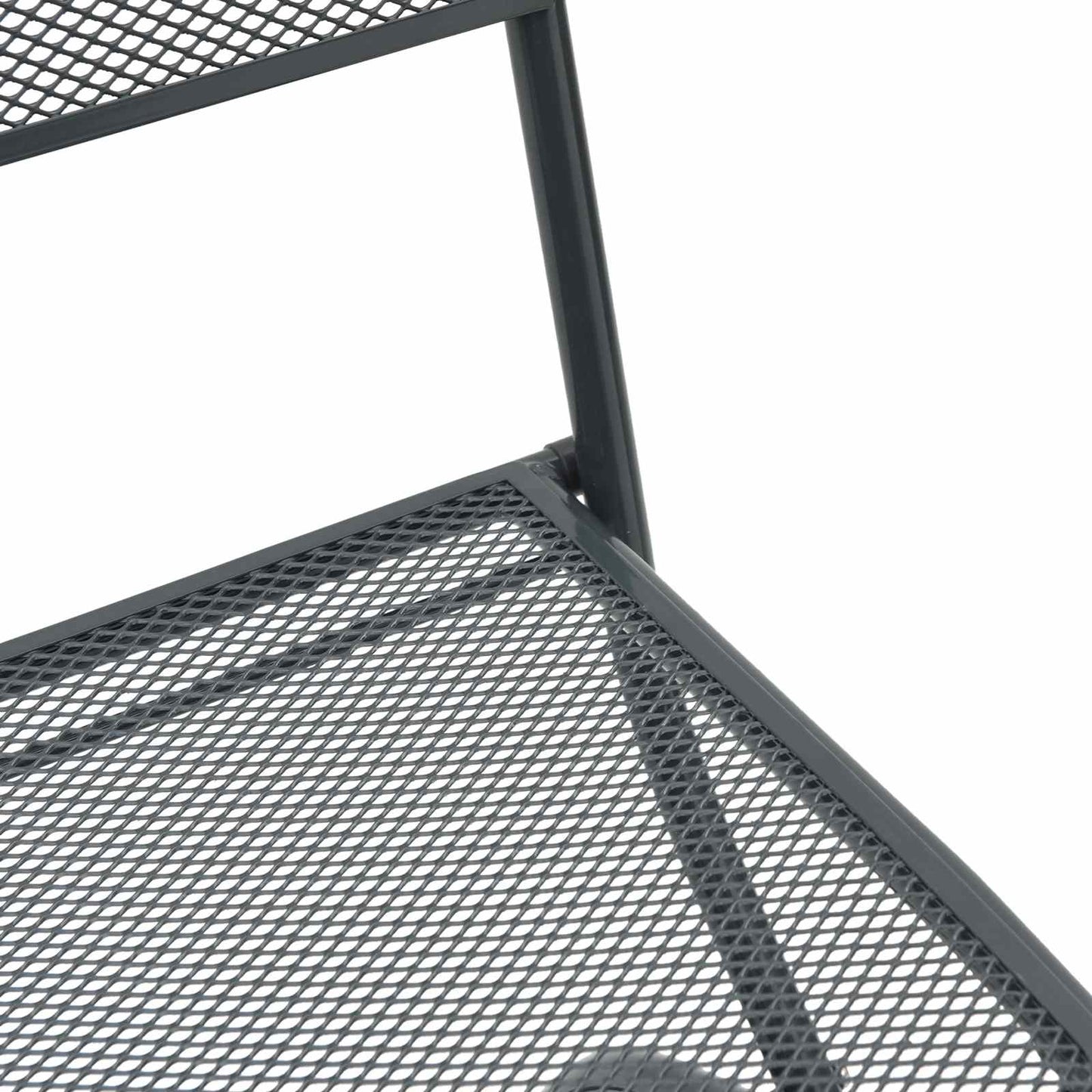 Garden Chairs Folding 2 pcs Anthracite 52.5 x 46 x 82 cm Iron