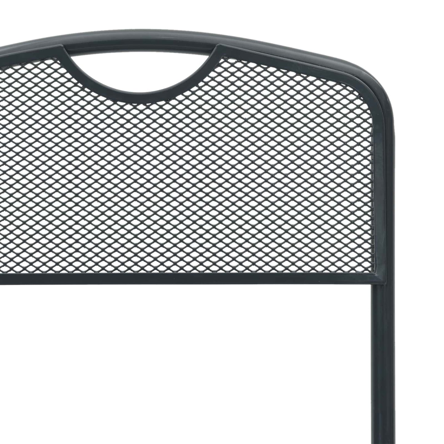 Garden Chairs Folding 2 pcs Anthracite 52.5 x 46 x 82 cm Iron