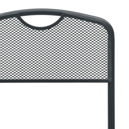 Garden Chairs Folding 2 pcs Anthracite 52.5 x 46 x 82 cm Iron