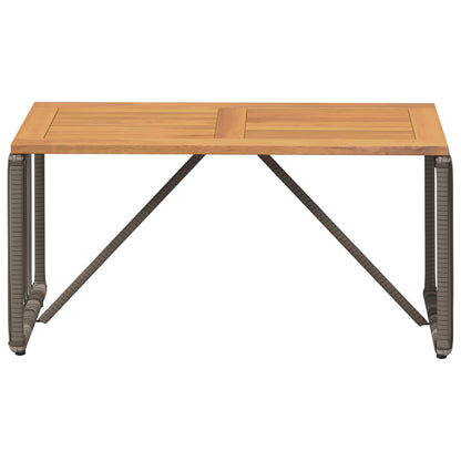 Outdoor Table Grey and Brown 80 x 40 x 40 cm Poly Rattan