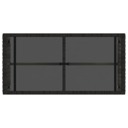 Outdoor Table Grey and Black 80 x 40 x 40 cm