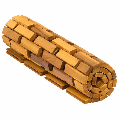 Bath Mats 2 pcs Natural 44 x 60 cm Solid Acacia Wood