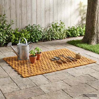 Bath Mats Natural 85 x 120 cm Solid Acacia Wood