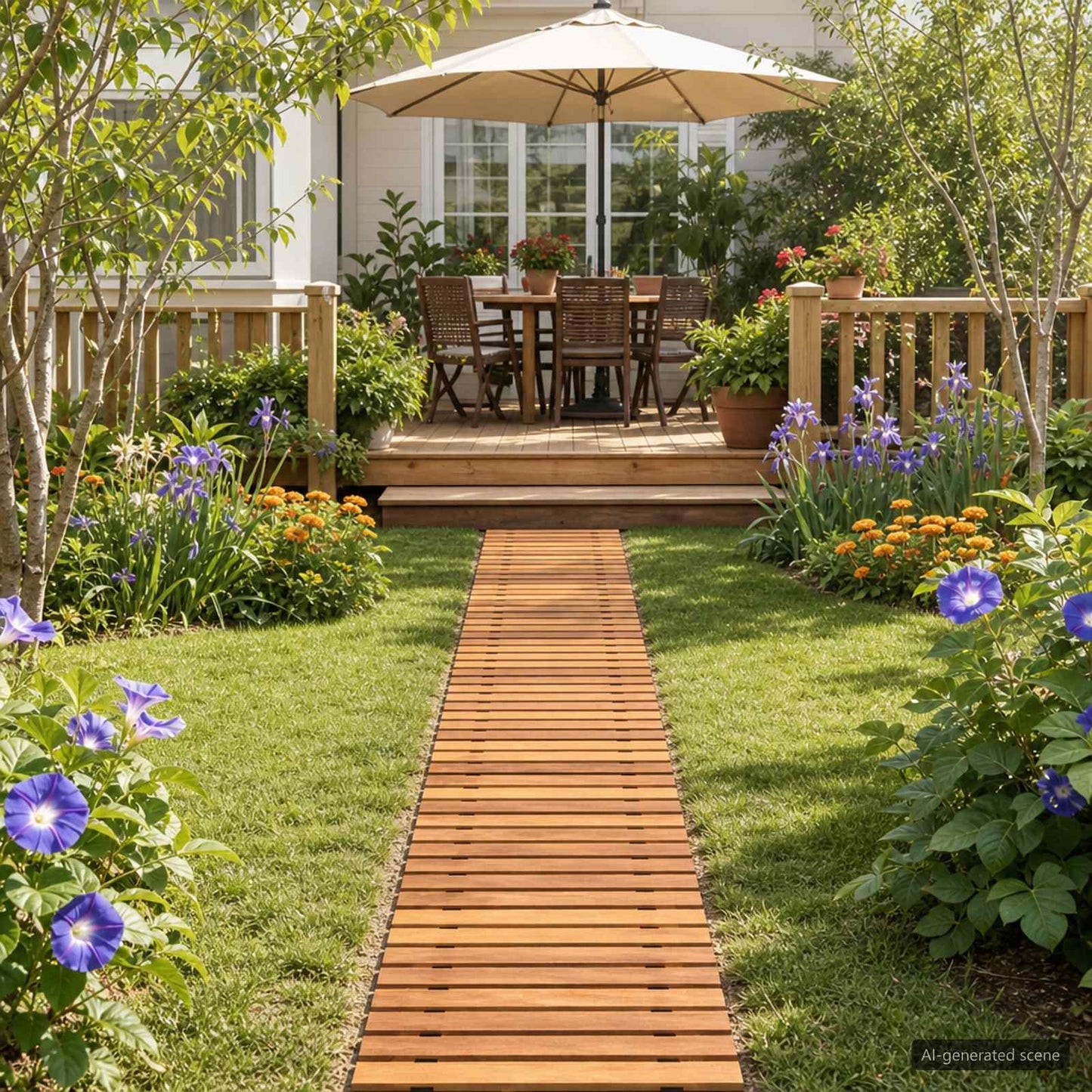 Garden Pathway Manual Natural 200 x 40 cm Solid Acacia Wood