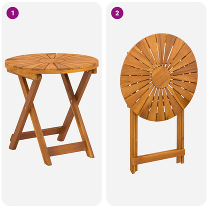 Bistro Table Natural Ø45 x 45 cm Solid Acacia Wood