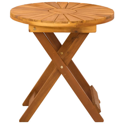 Bistro Table Natural Ø45 x 45 cm Solid Acacia Wood