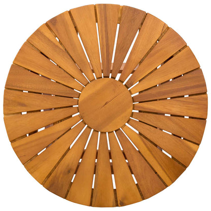 Bistro Table Natural Ø45 x 45 cm Solid Acacia Wood