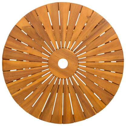 Folding Garden Table Natural Ø60 x 75 cm Solid Acacia Wood