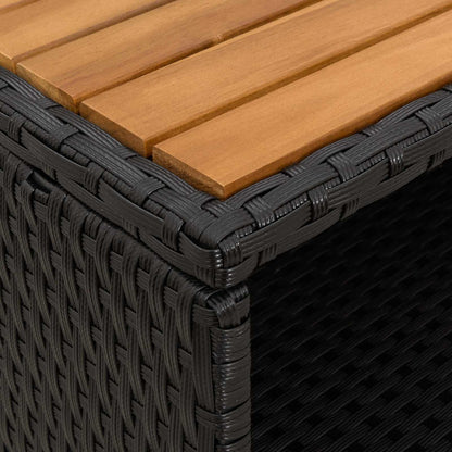 Cabinet Black 70 x 50 x 87 cm Polyester and Roly Ratten