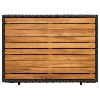 Cabinet Black 70 x 50 x 87 cm Polyester and Roly Ratten