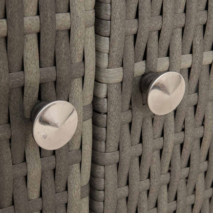 Cabinet Grey 70 x 50 x 87 cm Polyester and Roly Ratten