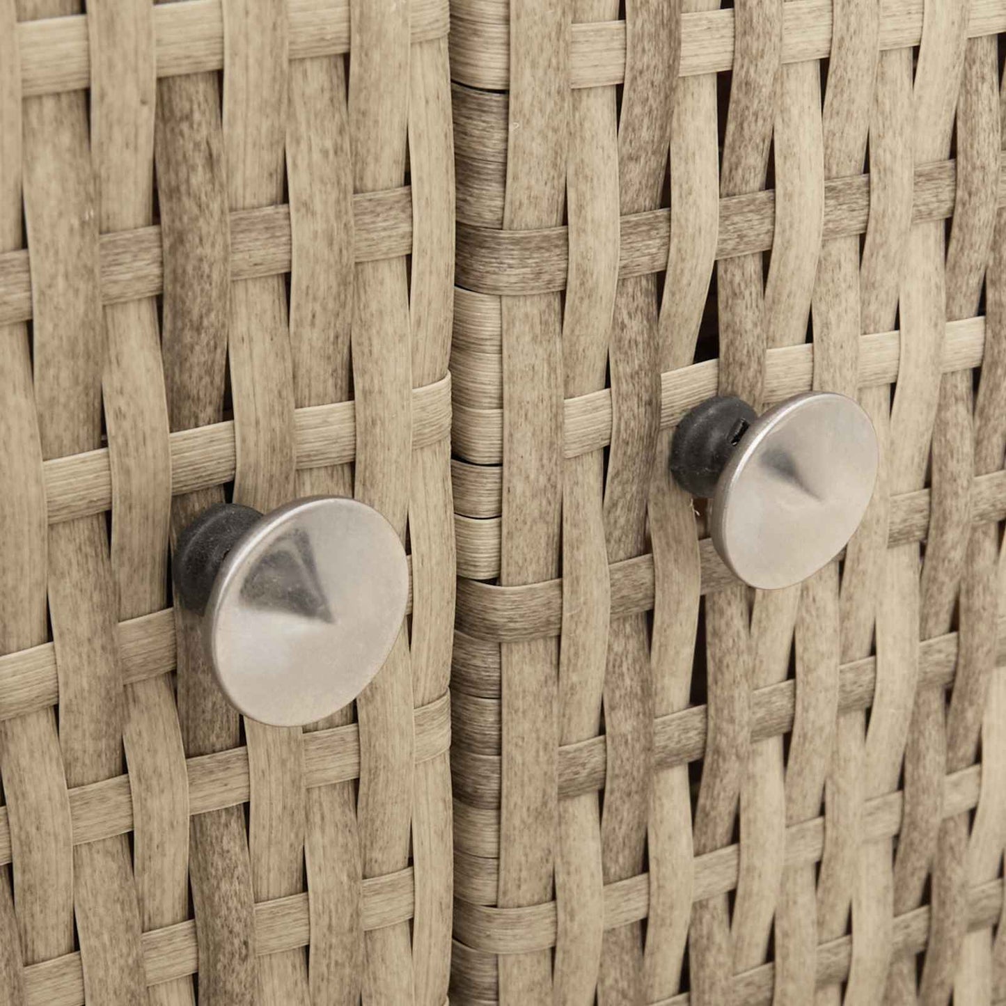 Cabinet Beige 70 x 50 x 87 cm Polyester and Roly Ratten