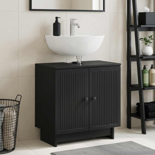 Bathroom Sink Cabinet EDE Black 59.5 x 31.5x 59 cm