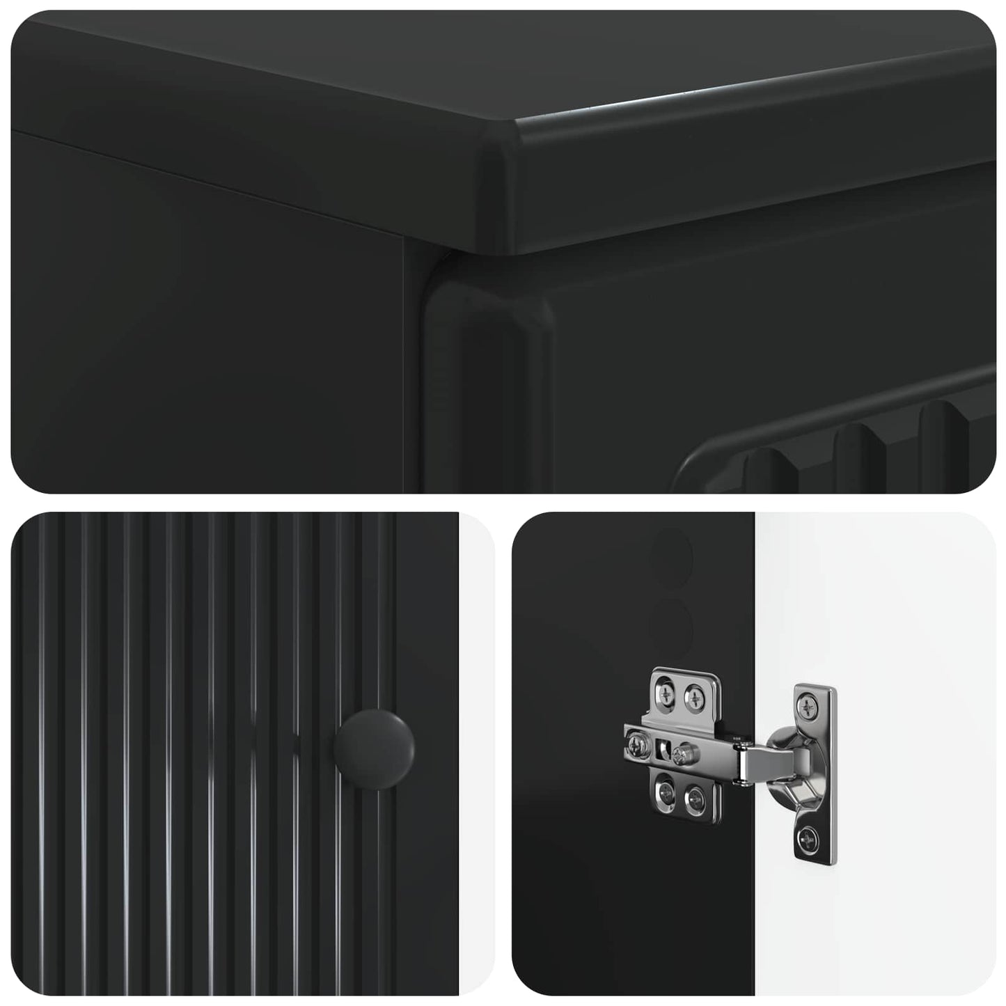 Bathroom Sink Cabinet EDE Black 59.5 x 31.5x 59 cm