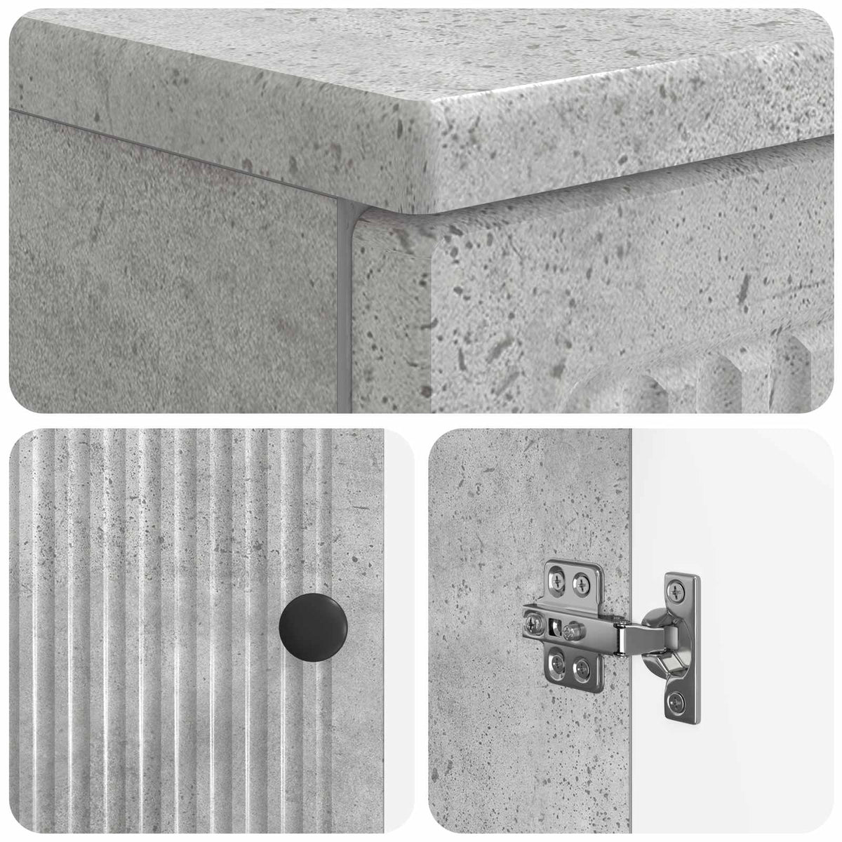 Bathroom Sink Cabinet EDE Concrete Grey 59.5 x 31.5x 59 cm