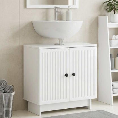 Bathroom Sink Cabinet EDE High Gloss White 59.5 x 31.5x 59 cm