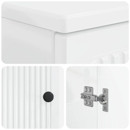 Bathroom Sink Cabinet EDE High Gloss White 59.5 x 31.5x 59 cm