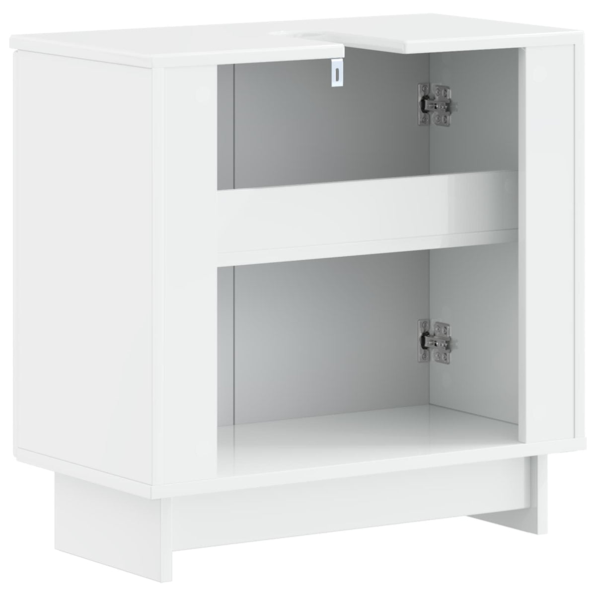 Bathroom Sink Cabinet EDE High Gloss White 59.5 x 31.5x 59 cm