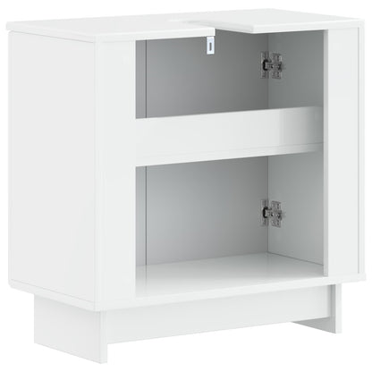 Bathroom Sink Cabinet EDE High Gloss White 59.5 x 31.5x 59 cm