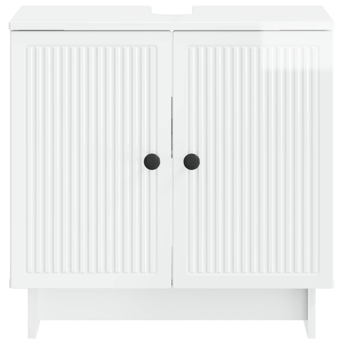 Bathroom Sink Cabinet EDE High Gloss White 59.5 x 31.5x 59 cm