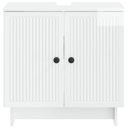 Bathroom Sink Cabinet EDE High Gloss White 59.5 x 31.5x 59 cm