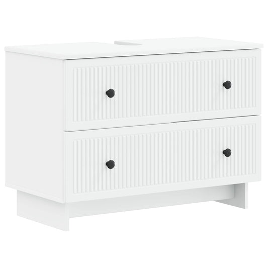 Bathroom Sink Cabinet EDE White 82 x 41x 59 cm Engineered Wood