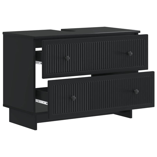 Bathroom Sink Cabinet EDE Black 82 x 41x 59 cm Engineered Wood