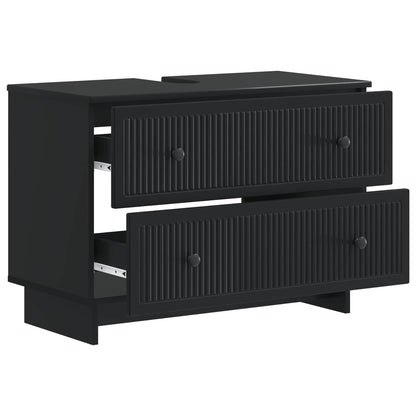 Bathroom Sink Cabinet EDE Black 82 x 41x 59 cm Engineered Wood