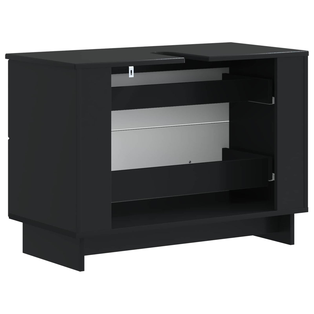 Bathroom Sink Cabinet EDE Black 82 x 41x 59 cm Engineered Wood
