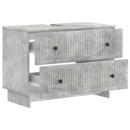 Bathroom Sink Cabinet EDE Concrete Grey 82 x 41x 59 cm