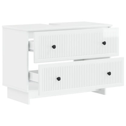 Bathroom Sink Cabinet EDE High Gloss White 82 x 41x 59 cm