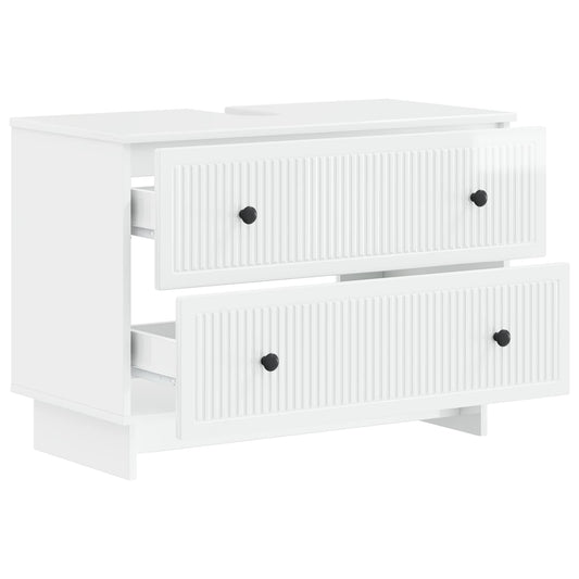 Bathroom Sink Cabinet EDE High Gloss White 82 x 41x 59 cm