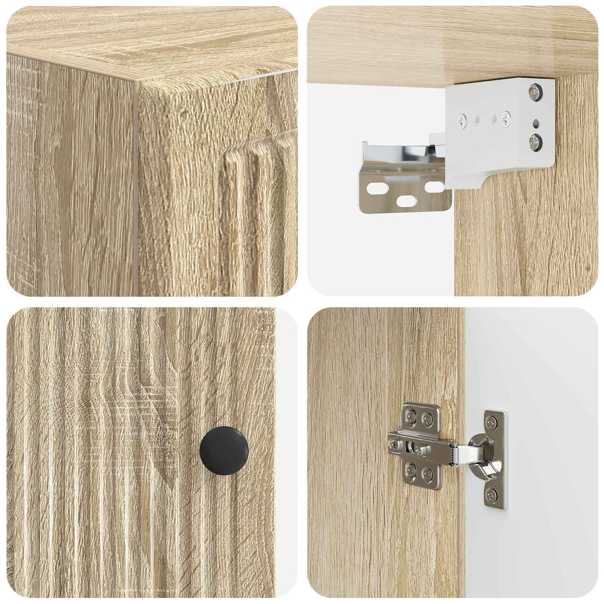 Bathroom Wall Cabinet EDE Sonoma Oak 30 x 31 x 59 cm