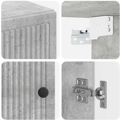 Bathroom Wall Cabinet EDE Concrete Grey 30 x 31 x 59 cm