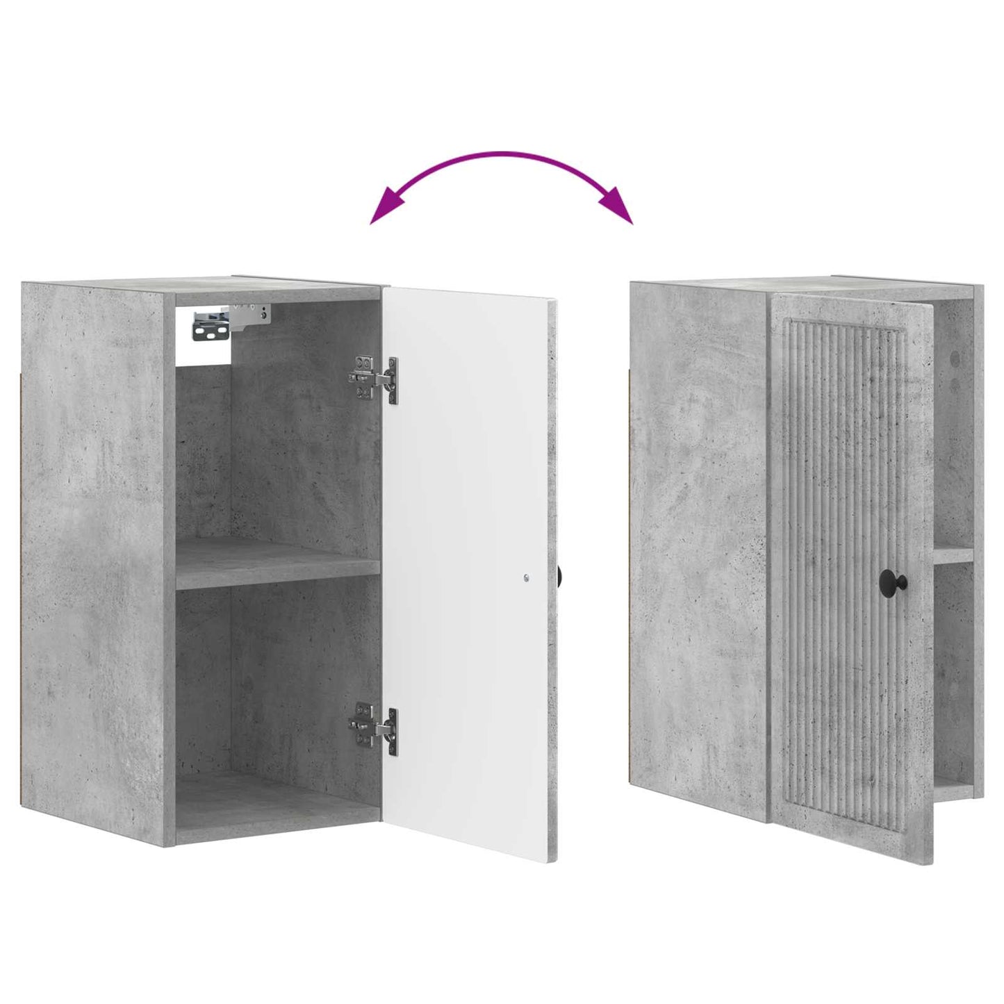 Bathroom Wall Cabinet EDE Concrete Grey 30 x 31 x 59 cm