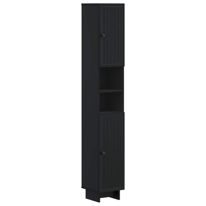 Bathroom Cabinet with Open Shelf EDE Black 30 x 31 x 190 cm