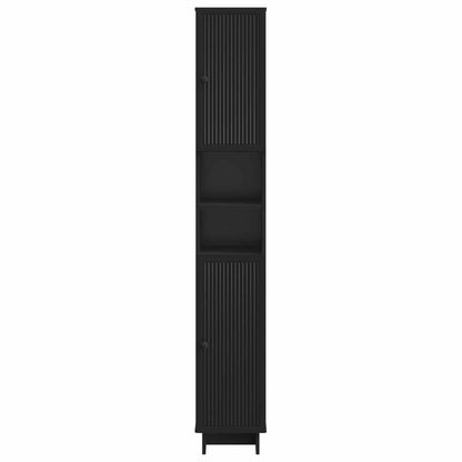 Bathroom Cabinet with Open Shelf EDE Black 30 x 31 x 190 cm