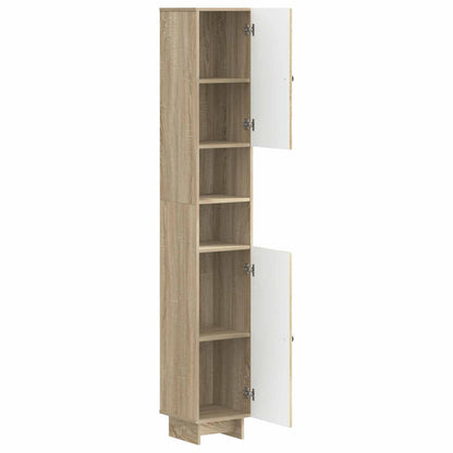Bathroom Cabinet with Open Shelf EDE Sonoma Oak