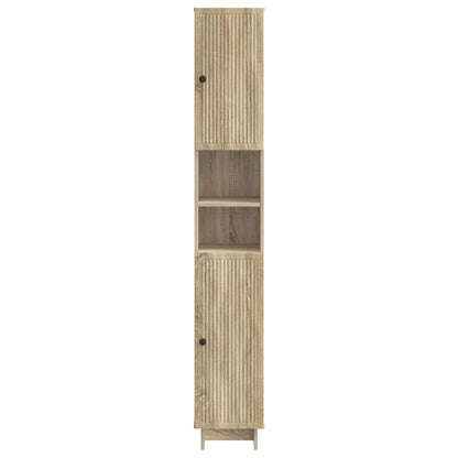 Bathroom Cabinet with Open Shelf EDE Sonoma Oak
