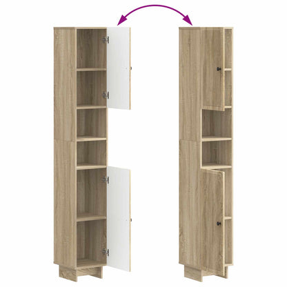 Bathroom Cabinet with Open Shelf EDE Sonoma Oak